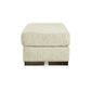 Naite 44 Inch Ottoman Plush Top Cushion Wood Beige Polyester Chenille By Casagear Home BM311682