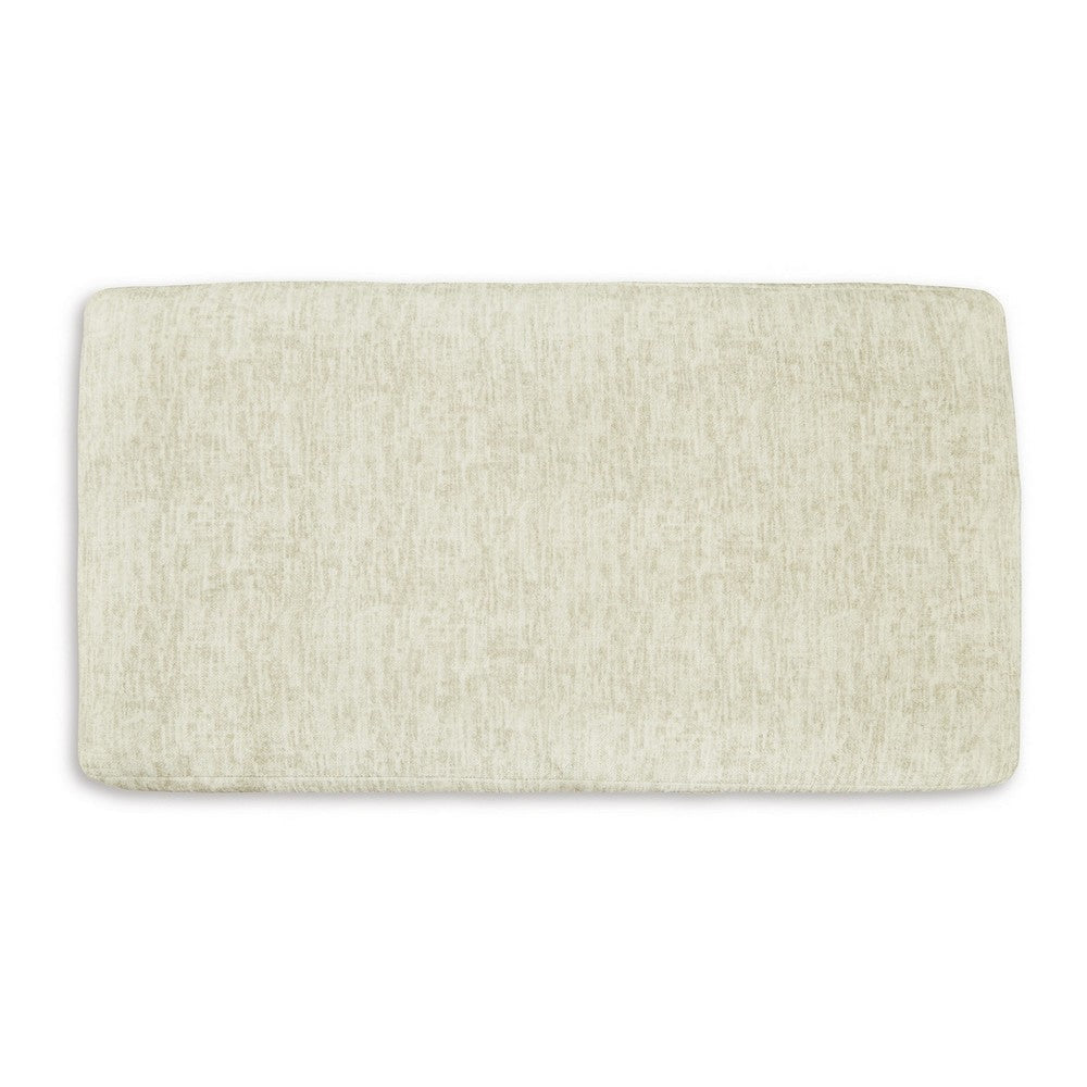 Naite 44 Inch Ottoman Plush Top Cushion Wood Beige Polyester Chenille By Casagear Home BM311682