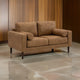 Ashley Tely 60" Loveseat, Transitional, Caramel Brown Faux Leather