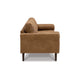 Tely 85 Inch Sofa Transitional Style Soft Caramel Brown Faux Leather By Casagear Home BM311685