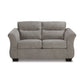 Avel 65 Inch Loveseat Tapered Arms Modern Soft Slate Gray Polyester By Casagear Home BM311699