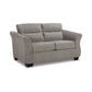 Avel 65 Inch Loveseat Tapered Arms Modern Soft Slate Gray Polyester By Casagear Home BM311699