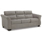 Avel 88 Inch Sofa Tapered Arms and Soft Slate Gray Polyester Cushions By Casagear Home BM311700