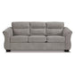 Avel 88 Inch Queen Sofa Sleeper Curved Tapered Arms Slate Gray Polyester By Casagear Home BM311701