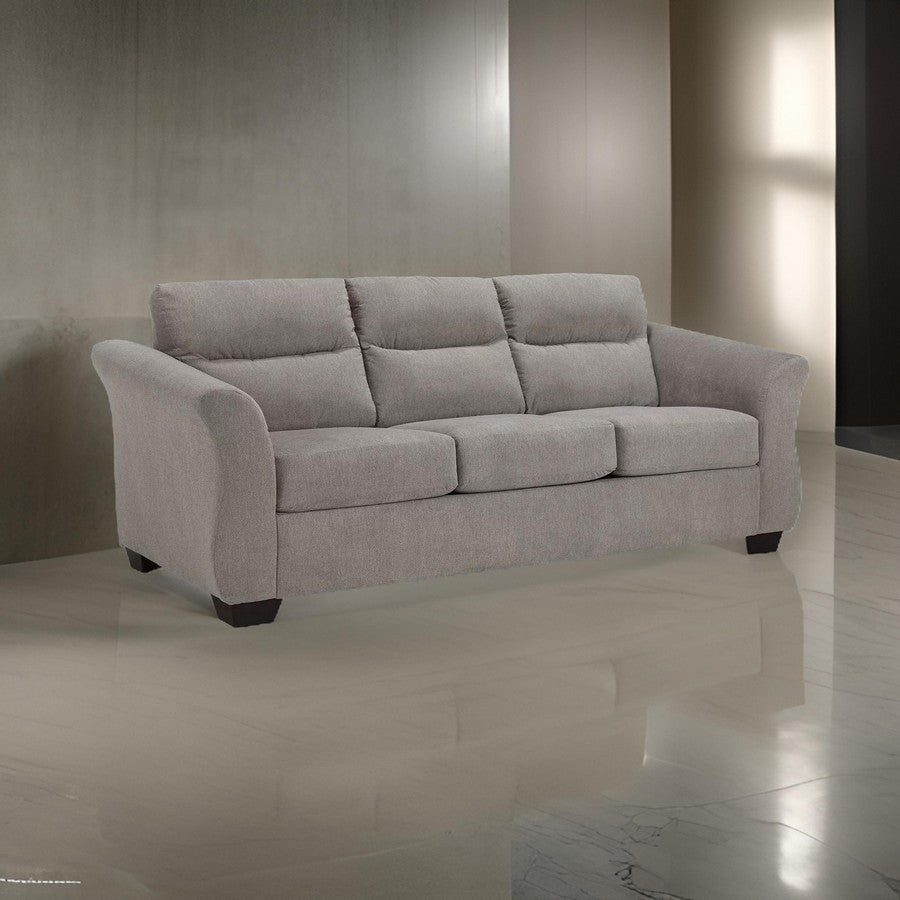 Avel 88 Inch Queen Sofa Sleeper Curved Tapered Arms Slate Gray Polyester By Casagear Home BM311701