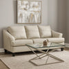 Ashley Geno 88" Sofa, Oversized Cushion, Off White Real Leather
