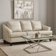 Ashley Geno 88" Sofa, Oversized Cushion, Off White Real Leather