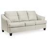 Ashley Geno 88" Queen Sofa Sleeper, Off White Real Leather