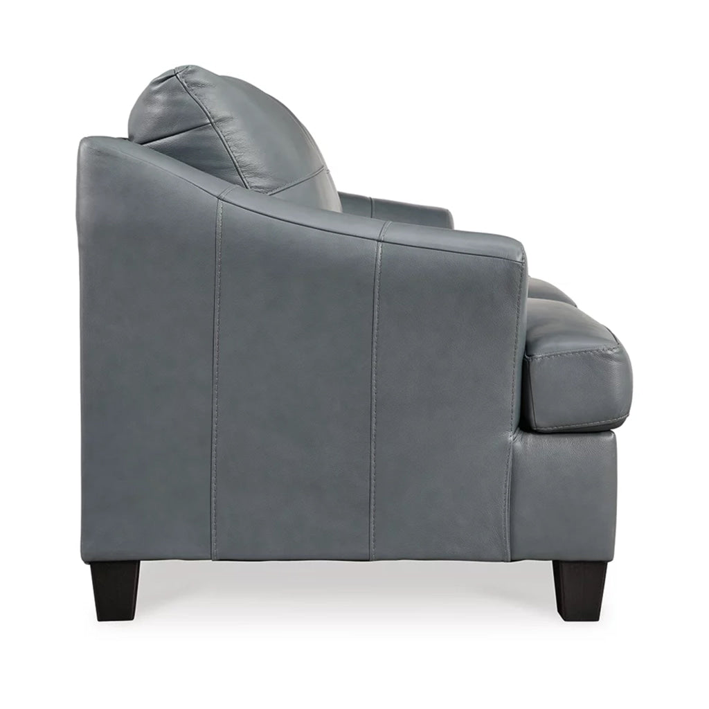 Geno 88 Inch Queen Sofa Sleeper Oversized Cushions Metallic Gray Leather By Casagear Home BM311708