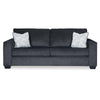Ashley Alti 85" Sofa, 2 Floral Throw Pillows, Dark Gray Chenille
