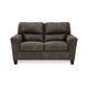 Nav 61 Inch Loveseat Modern Plush Cushions Weathered Taupe Faux Leather By Casagear Home BM311727