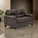 Ashley Nav 61" Loveseat, Modern Plush Cushions, Taupe Faux Leather
