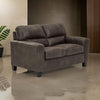 Nav 61 Inch Loveseat, Modern Plush Cushions, Weathered Taupe Faux Leather By Casagear Home