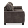 Nav 89 Inch Queen Sofa Sleeper with Plush Cushions Taupe Faux Leather By Casagear Home BM311728