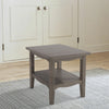 Arin 26 Inch Side End Table, Open Shelf, Vintage Style Gray Hardwood By Casagear Home