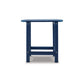 Suen 19 Inch End Table Outdoor Blue Polyethylene Slatted Top Steel Frame By Casagear Home BM311742