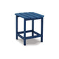 Suen 19 Inch End Table Outdoor Blue Polyethylene Slatted Top Steel Frame By Casagear Home BM311742