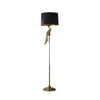 65 Inch Floor Lamp Peacock Linen Drum Shade Pedestal Branch Gold Finish By Casagear Home BM311757