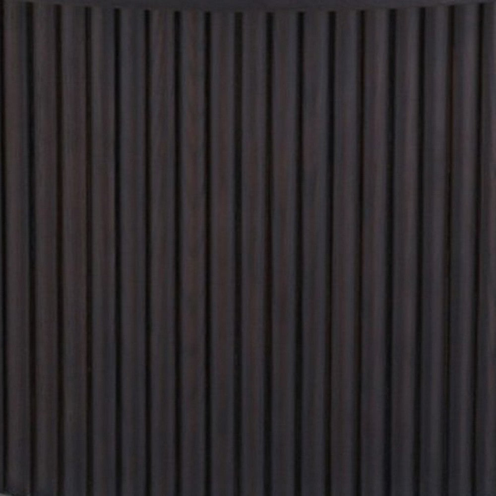 Cid Cue 35 Inch Coffee Table Tambour Pedestal Base Black Ash Veneer Finish By Casagear Home BM311768