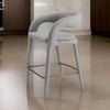 Cid Taya 26 Inch Counter Stool Chair, Tapered Legs, Gray Faux Leather By Casagear Home