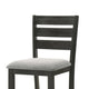 Woodlands 24’’ Counter Chair Faux Leather Black Brown by Casagear Home BM311785