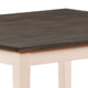 Christine 5 Piece Dining Table and Chairs Set White and Brown Wood Frames By Casagear Home BM311787