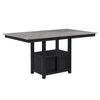 Patricia 60 -72 Inch Counter Height Table Extendable Light Gray Black By Casagear Home BM311795