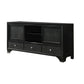 LED 67 Inch TV Media Entertainment Console 2 Barn Doors Black Finish By Casagear Home BM311817