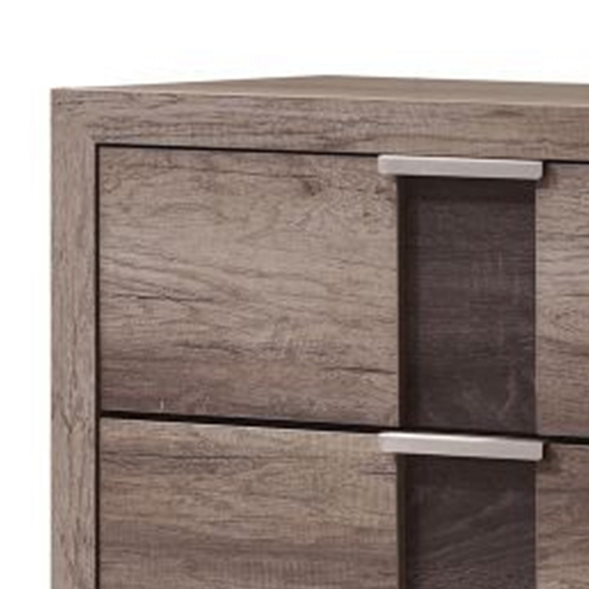 Rangley 47 Inch Tall Dresser Chest Wood 5 Drawers Metal Handles Brown By Casagear Home BM311823