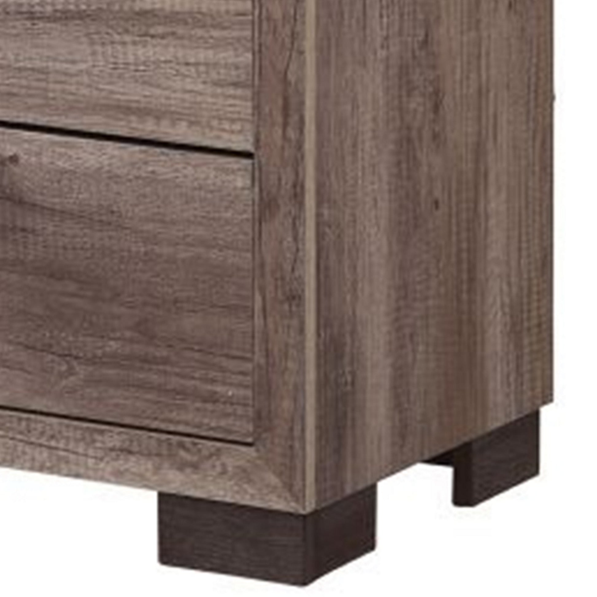 Rangley 47 Inch Tall Dresser Chest Wood 5 Drawers Metal Handles Brown By Casagear Home BM311823