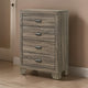 Shannon 45 Inch Tall Dresser Chest, Wood, Metal Handles, 4 Drawers, Brown By Casagear Home