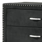 Moha 50 Inch Tall Dresser Chest 5 Drawers Metal Handles Black Velvet By Casagear Home BM311828