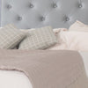 Ancy King Size Bed Tufted and Upholstered Headboard Light Gray Finish By Casagear Home BM311829