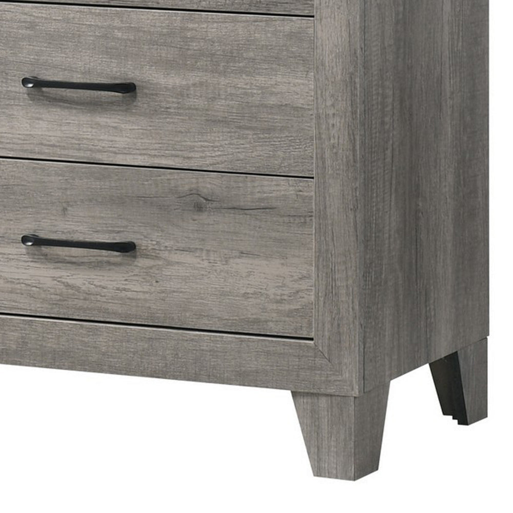 Isha 58 Inch Dresser 6 Wide Drawers Rustic Driftwood Gray Finish By Casagear Home BM311831