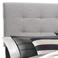 Lawrence Queen Size Bed Wood Frame Light Gray Button Tufted Upholstery By Casagear Home BM311835