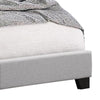 Lawrence Twin Size Bed Wood Frame Light Gray Button Tufted Upholstery By Casagear Home BM311836