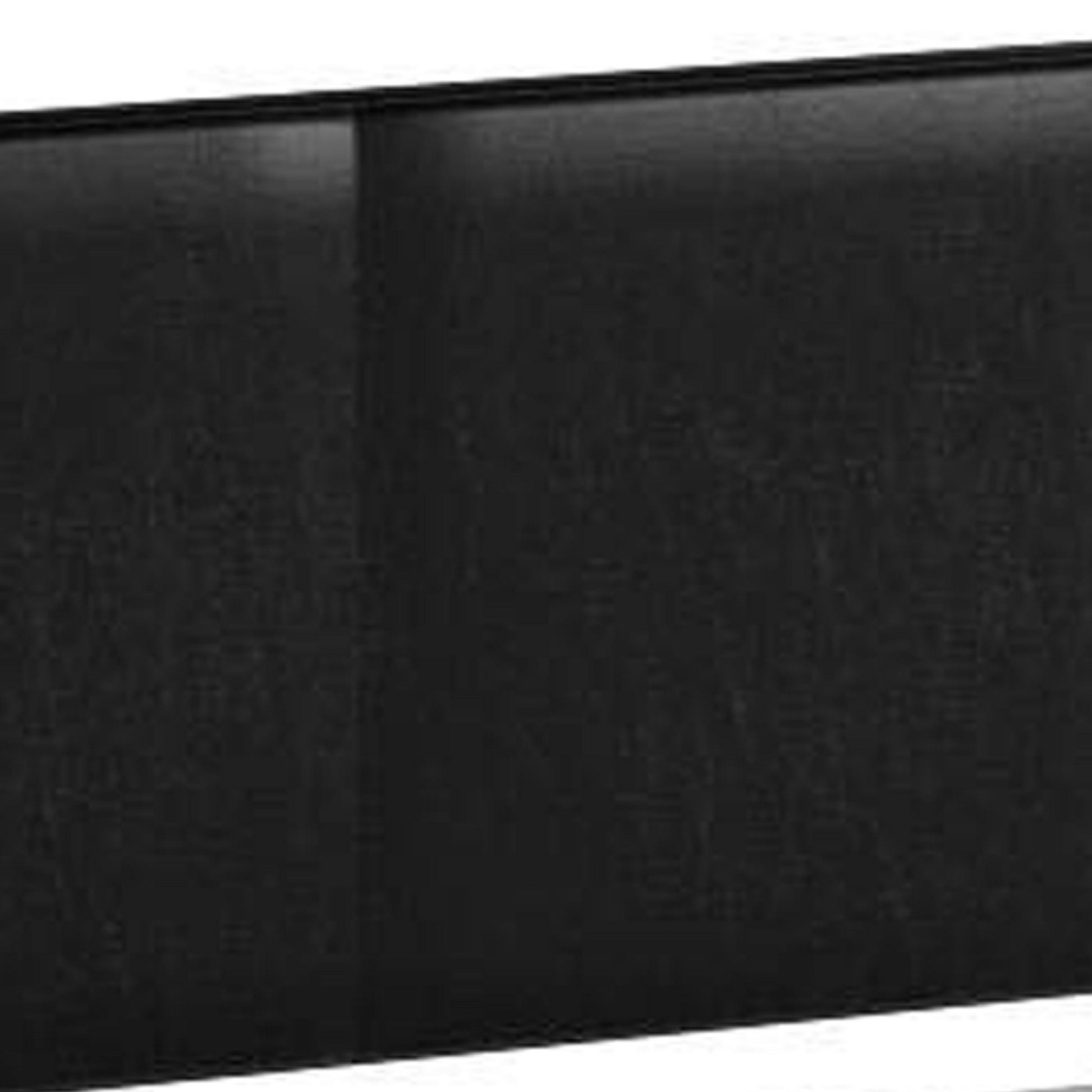 Shirin Full Size Bed Wood Nailhead Trim Upholstered Headboard Black By Casagear Home BM311842