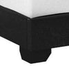 Shirin King Size Bed Wood Nailhead Trim Upholstered Headboard Black By Casagear Home BM311843