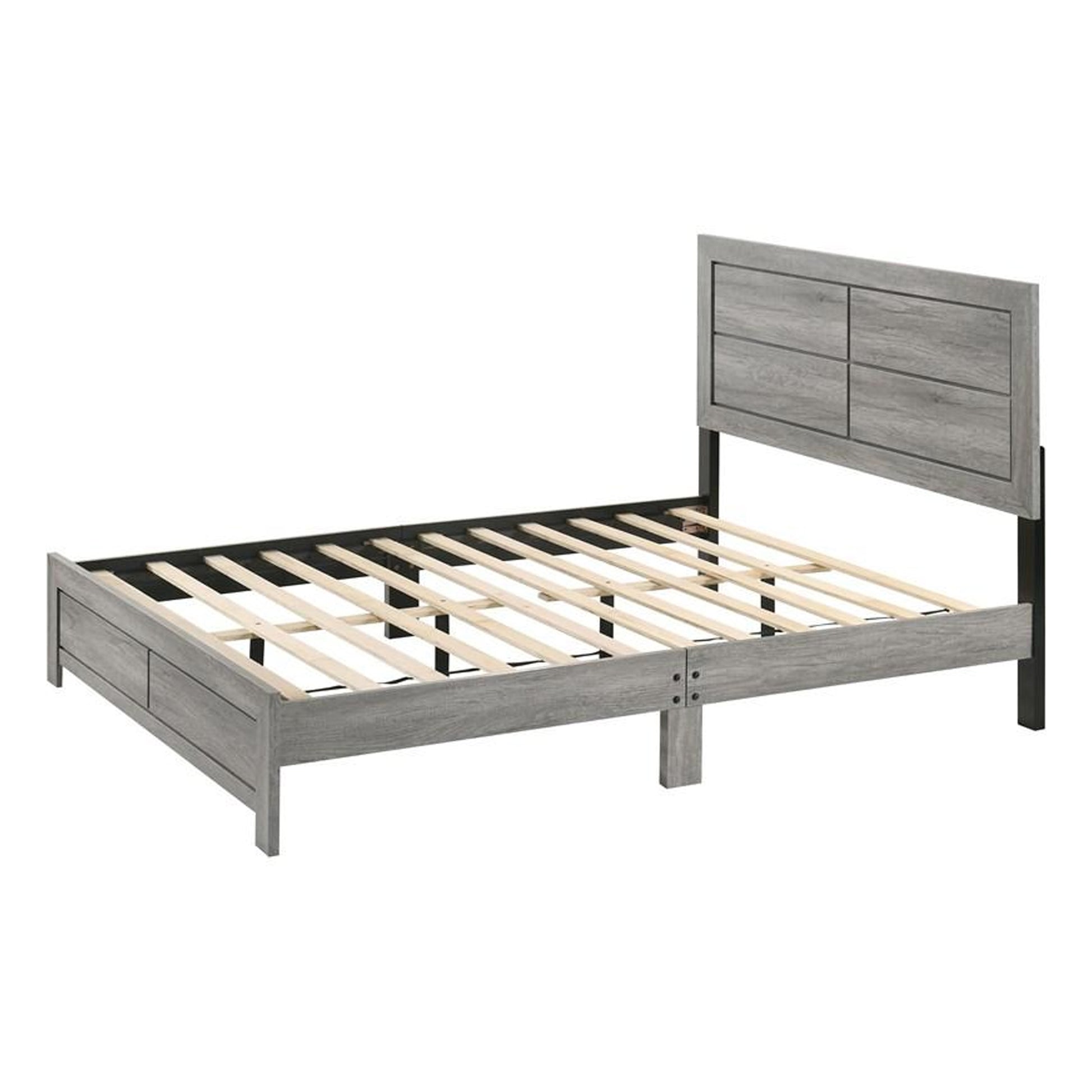 Robin King Size Bed Platform Base Driftwood 8 Support Legs By Casagear Home BM311847