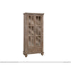 70 Inch Tall Cabinet 1 Bottom Drawer 2 Glass Doors Drift Sand Brown Wood By Casagear Home BM311850