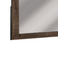 Berry 37 x 38 Inch Dresser Mirror Square Copper and Brown Wood Finish By Casagear Home BM311854