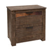 Berry 27 Inch Nightstand 2 Drawers Copper Accent Black and Brown Wood By Casagear Home BM311855