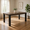 Pola 65 Inch Dining Table, Rectangular Top, Transitional Gray Brown Wood By Casagear Home