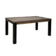 Pola 65 Inch Dining Table Rectangular Top Transitional Gray Brown Wood By Casagear Home BM311862