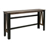 Pola 67 Inch Sofa Table Transitional Rectangular Top Gray and Brown Wood By Casagear Home BM311863