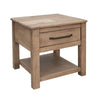 Umey 23 Inch Side End Table 1 Drawer Lower Shelf Natural Brown Wood By Casagear Home BM311867