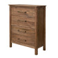 Olum 47 Inch Tall Dresser Chest 4 Drawers Gold Natural Brown Wood Frame By Casagear Home BM311879