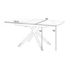 Lina 51-67 Inch Extendable Dining Table Gray Ceramic and Walnut Wood Top By Casagear Home BM311891