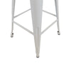 30 Inch Barstool Tapered Legs Sleek Footrests Modern White Metal Finish By Casagear Home BM311903