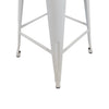 30 Inch Barstool Tapered Legs Sleek Footrests Modern White Metal Finish By Casagear Home BM311903